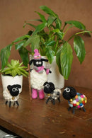Pachamama Shearing Sheila Felted Sheep Ornament With Knitted Accessories