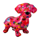 Pomme Pidou 'Dennis' Dachshund Sausage Dog Shaped Ceramic Money Box, 17 cm, gift boxed
