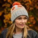Pachamama Highland Cow Bobble Beanie Hat Chunky Knit Merino Wool
