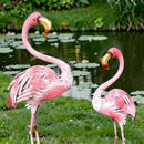 Flamingo Garden Ornament All Metal Vintage Style Statue, 100cm
