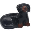 Dachshund shaped ceramic Egg Cup set, gift boxed