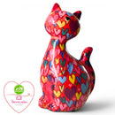 Pomme Pidou 'Beau' the Cat With Love Hearts Pattern Ceramic Figurine