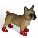 SPECIAL 'LOVE DOGS' EDITION French Bulldog in Red Wellingtons with LOVE HEARTS decoration 'Welly Dog' figurine (25cm)