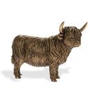 19cm Highland Cow ornament figurine, Leonardo Bronzed Reflections range, farmer lover gift, boxed