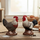 Chickens Rooster & Hen design Salt & Pepper shaker set, gift boxed