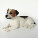 Realistic Laying Jack Russell Terrier Dog figurine, 15cm, gift boxed