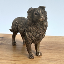Border Collie Dog figurine, Leonardo Reflections Bronzed, gift boxed