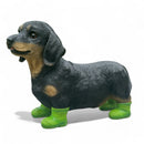 Large Dachshund in bright green Wellington Boots 'Welly Dog' figurine home or garden decoration (25cm)