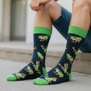 Men's Novelty Frog Design Socks, Quality Cotton Mix, One Size