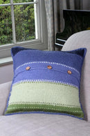 Pachamama Dairy Cow Design Cushion In Chunky Knit Wool, With Inner