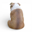 Realistic sitting English Bulldog figurine, height 20cm