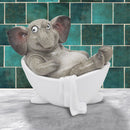 Elephant in Bath Tub ornament bathroom decoration novelty animal lover gift