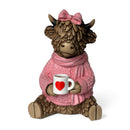 Holly with a Cuppa, from the Hughie Highland Cow range by Lesser & Pavey