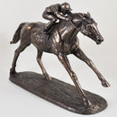'On the Flat' by Harriet Glen racehorse figurine in cold cast bronze (35cm)