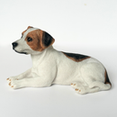 Realistic Laying Jack Russell Terrier Dog figurine, 15cm, gift boxed