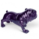 Standing English Bulldog Figurine in a Purple Sparkle Finish