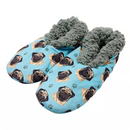 'Comfies' Pug design super comfortable washable non slip Slippers, one size