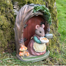 Large Mouse In Doorway with Solar Light - Female Mouse with Cakes