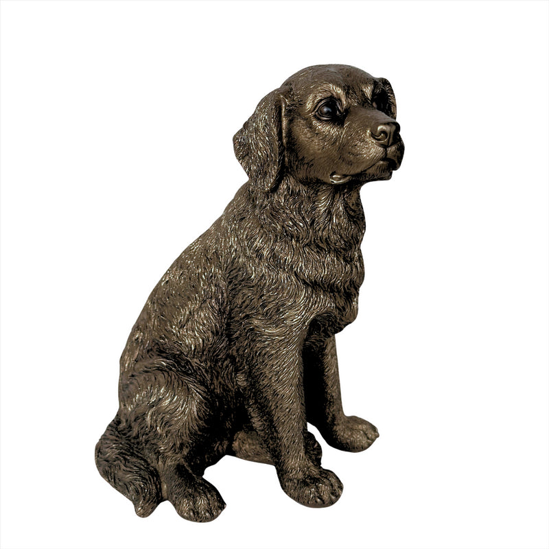 Retriever Dog ornament figurine, Leonardo Reflections Bronzed range, gift boxed