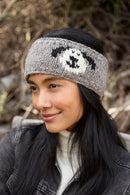 Pachamama Smiley Dog Headband Chunky Knit Wool Fleece Lined