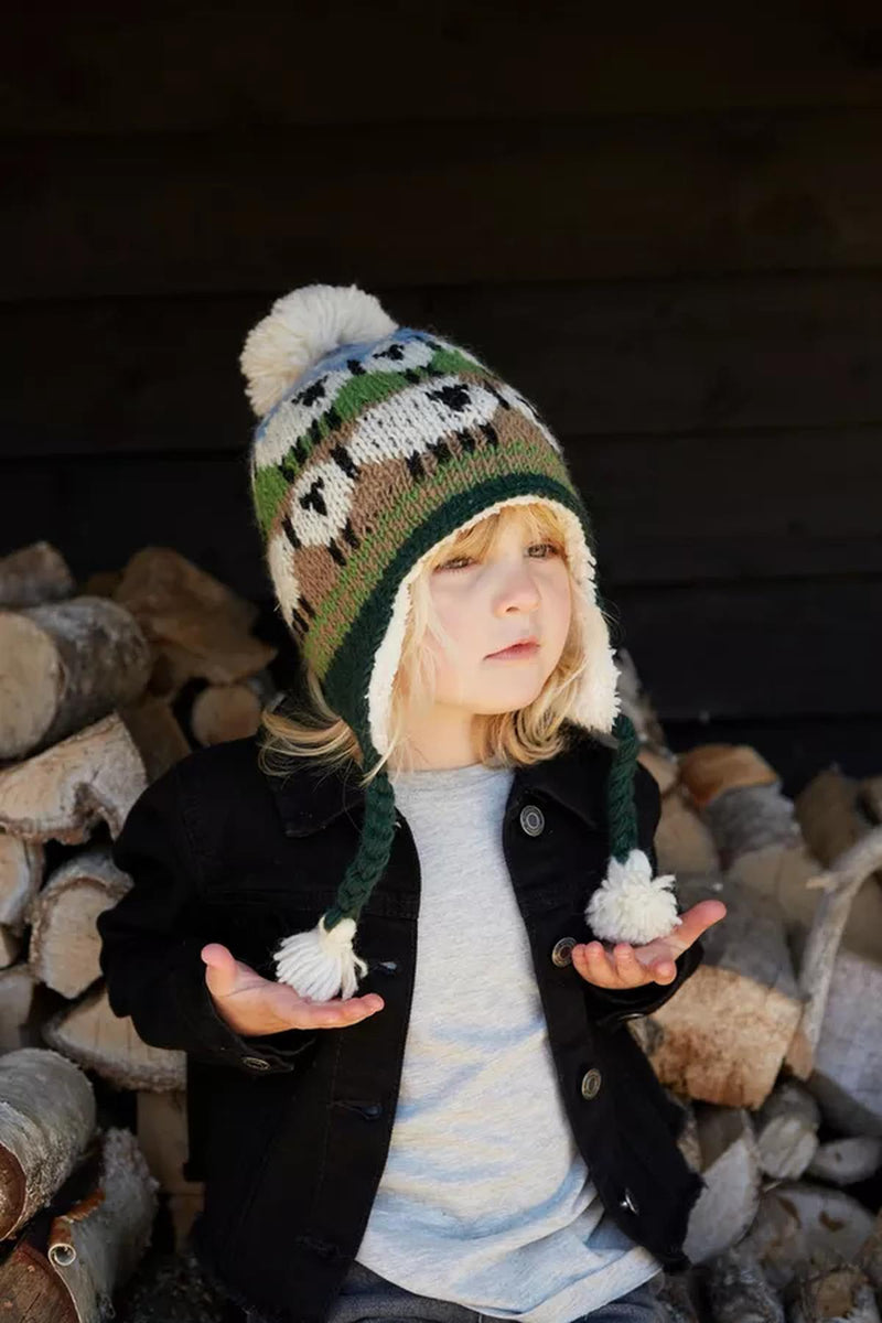 Pachamama Kids Snowy Sheep Chullo