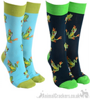 Novelty Frog design socks, quality cotton mix, Men's or Women's sizes, great Frog lover gift stocking filler