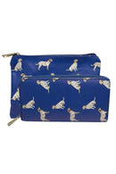 Ladies Labrador Purse Wallet Blue zipped multi compartment Lab Dog lover gift