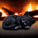 Sleeping Black Cat Figurine Ornament, Decoration Or Memorial