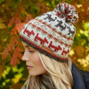 Pachamama 'Walking The Dog' Fair Isle Dog Design All Wool Bobble Beanie Hat