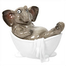 Elephant in Bath Tub ornament bathroom decoration novelty animal lover gift