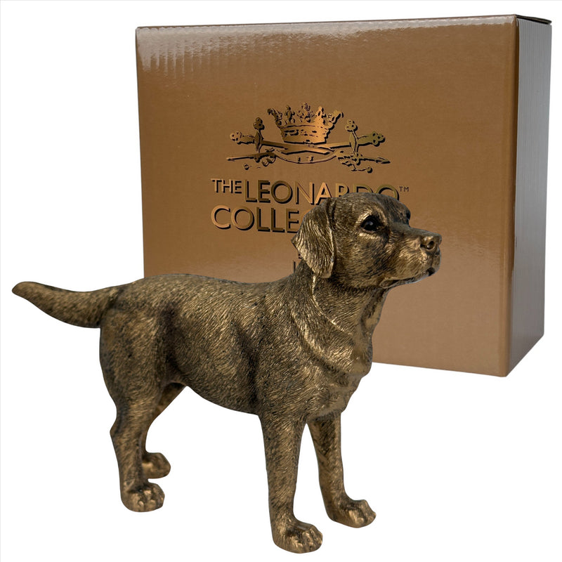 Labrador Dog figurine, Leonardo Reflections Bronzed, gift boxed