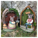 Large Mouse In Doorway with Solar Light - Female Mouse with Cakes