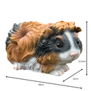 Animal Crackers 18cm Guinea Pig figurine, tri-colour tortoiseshell with long haired coat