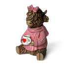 Holly with a Cuppa, from the Hughie Highland Cow range by Lesser & Pavey