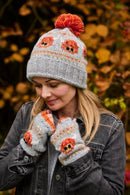 Pachamama Highland Cow Bobble Beanie Hat Chunky Knit Merino Wool