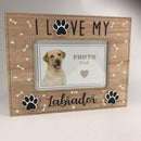 Labrador picture frame wooden box style 6x4" photo holder novelty dog lover gift
