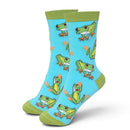 Women's Frog Design Socks, Quality Cotton Mix, One Size
