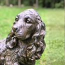 Sitting Spaniel figurine, large heavy weight home or garden decoration, 40cm