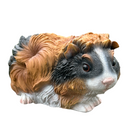 Animal Crackers 18cm Guinea Pig figurine, tri-colour tortoiseshell with long haired coat