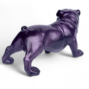 Standing English Bulldog Figurine in a Purple Sparkle Finish