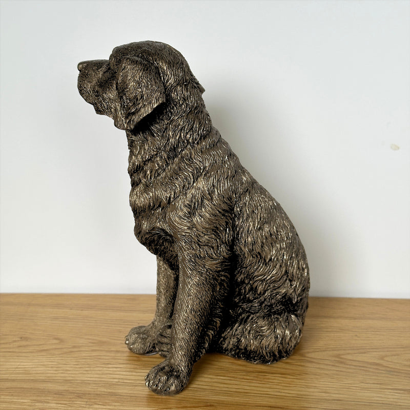 Retriever Dog ornament figurine, Leonardo Reflections Bronzed range, gift boxed