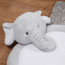 Child or Baby play mat rug by Bambino, soft plush oval with Elephant Head design