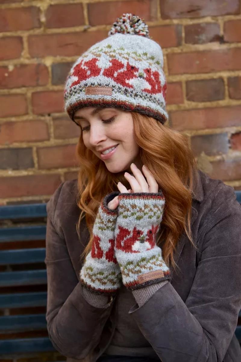 Pachamama Squirrel Bobble Beanie