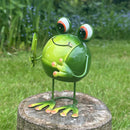 Metal Frog garden ornament, Bright Eyes range by Lesser & Pavey