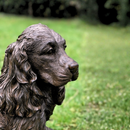 Sitting Spaniel figurine, large heavy weight home or garden decoration, 40cm