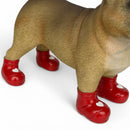 SPECIAL 'LOVE DOGS' EDITION French Bulldog in Red Wellingtons with LOVE HEARTS decoration 'Welly Dog' figurine (25cm)