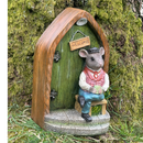 Large Mouse In Doorway with Solar Light - Male Mouse with Cuppa