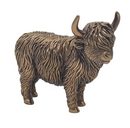 Cute standing Highland Cow figurine, Leonardo Reflections Bronzed range, gift boxed