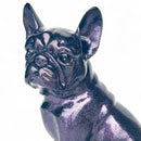 French Bulldog figurine in a purple sparkle finish, modern home decoration