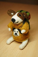 Pachamama Rambling Roger Felted Dog Ornament With Knitted Accessories